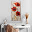 Coquelicots rouges sur taupe II-1352481787