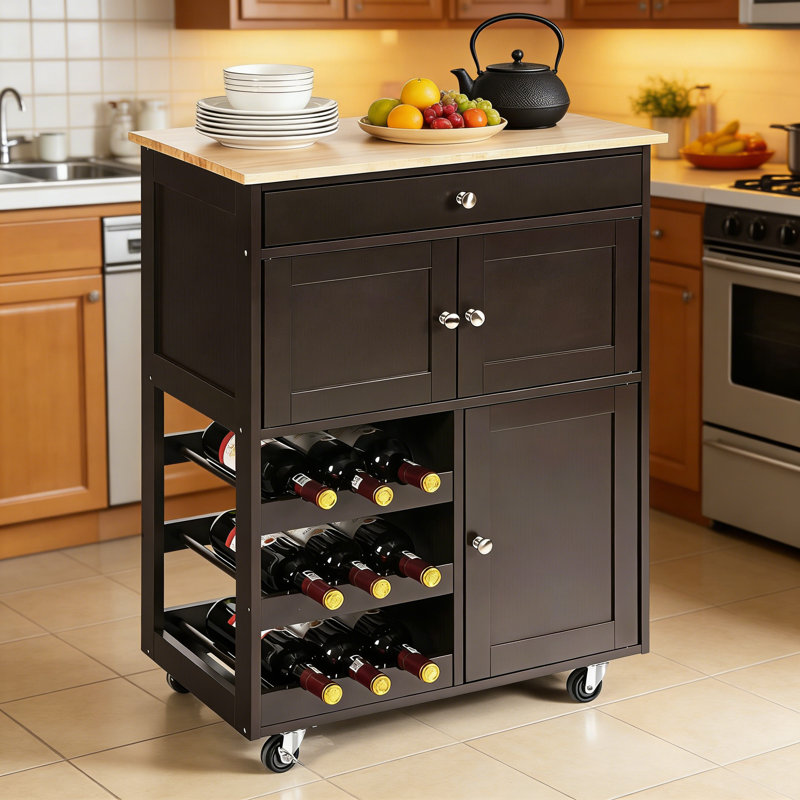 Wood Bar Cart