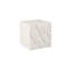 Shear Side Table, Square, White Stone