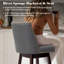Tabouret de bar pivotant 30,6 po en lin, gris (ensemble de 2)