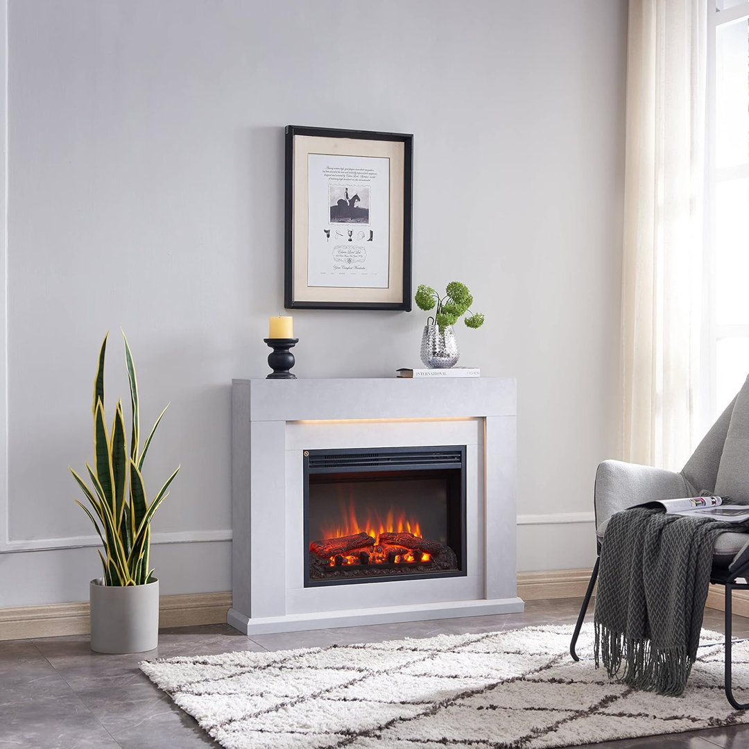 FLAMME Madura Electric Fireplace with surround with 2kW Fireplace Heater Espresso Oak Multiple Colours Available