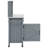 54.1" Outdoor Kitchen Island with High Shelf, Large Outdoor Potting Bench Table with Stainless Steel Top and Storage Cabinet, Solid Wood Grill Cart With Lockable Wheels for BBQ, Garden-1953120029
