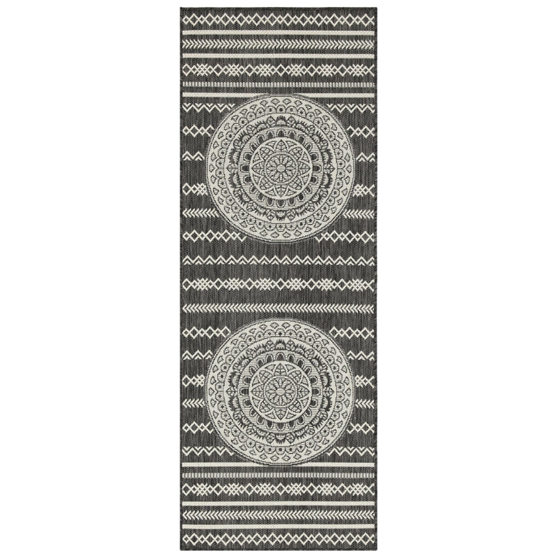 Indoor/outdoor Anthracite Area Rug, 5 Ft. 3 In. X 7 In., Sunshine Gchar2017, Polypropylene, Stain , For Cabanas 5.25 7.25 Indoor-outdoor Outdoor Lounging