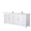 Beckett 84" Freestanding Double Bathroom Vanity with Quartz Top-582092714-582092716-582092717