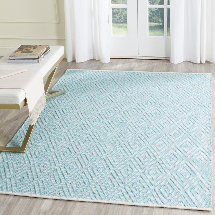 Haqeem Hand Woven Cotton Geometric Rug