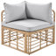 Canapé modulaire de patio à 7 étages - avec coussins et coussins confortables pour l'extérieur gris 7 pièces toutes saisons