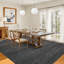 Tapis lavable rayé sans bordure 8 pi x 10 pi à motif de chevrons - Tapis antidérapant pliable pour bureau de salle à manger-163287765-163287771