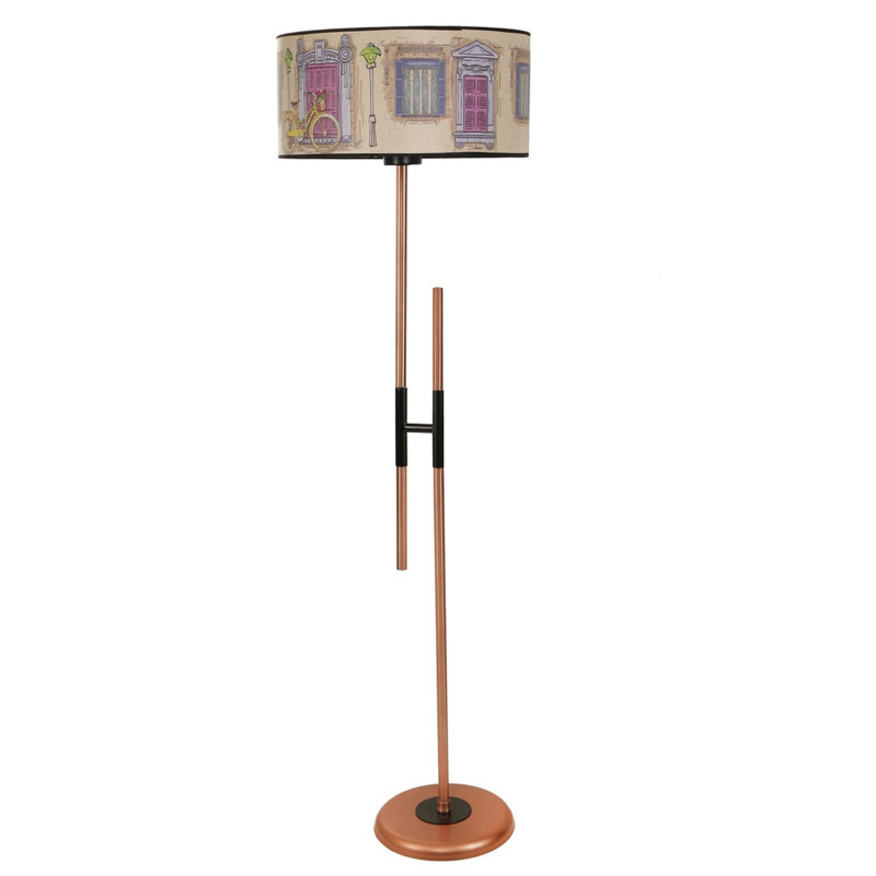 Lampe sur pied 65 po Djako, Or rose