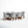 Fleur Rectangular 6 - Person 74'' Long Dining Set with Cushions