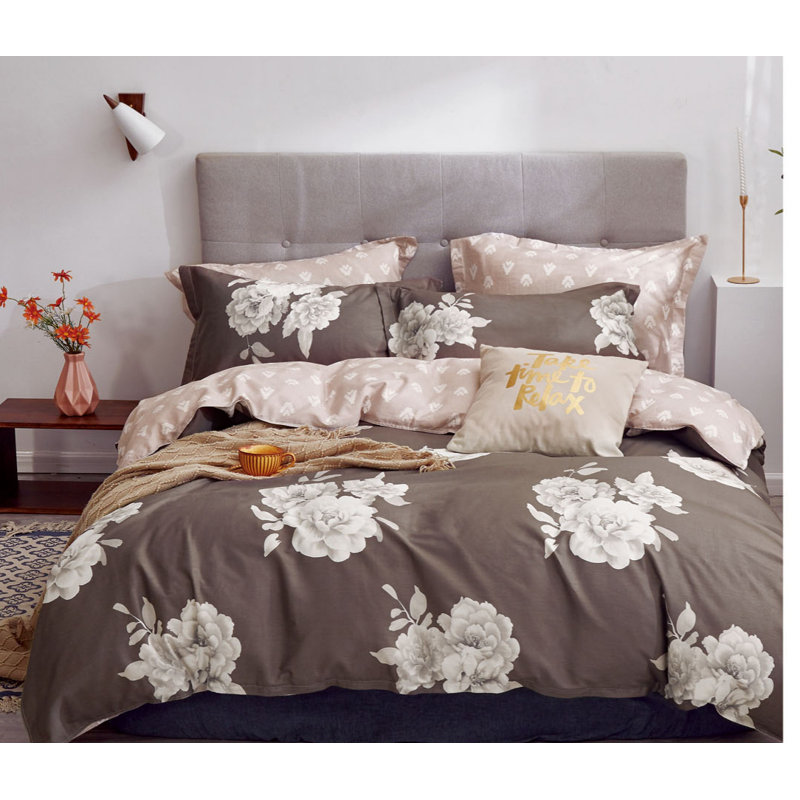Modern & Contemporary Cotton Twill Floral Duvet Cover