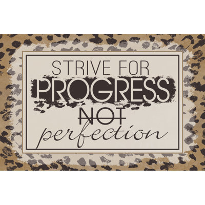 Progress Not Perfection - Wrapped Canvas Print