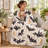 Cute Bat Halloween Throw Blanket with Moon and Stars Pattern, Soft Flannel Blanket with Night Sky Design for Couch Sofa Bed and Seasonal Decor, 60 x 80 in-136139393