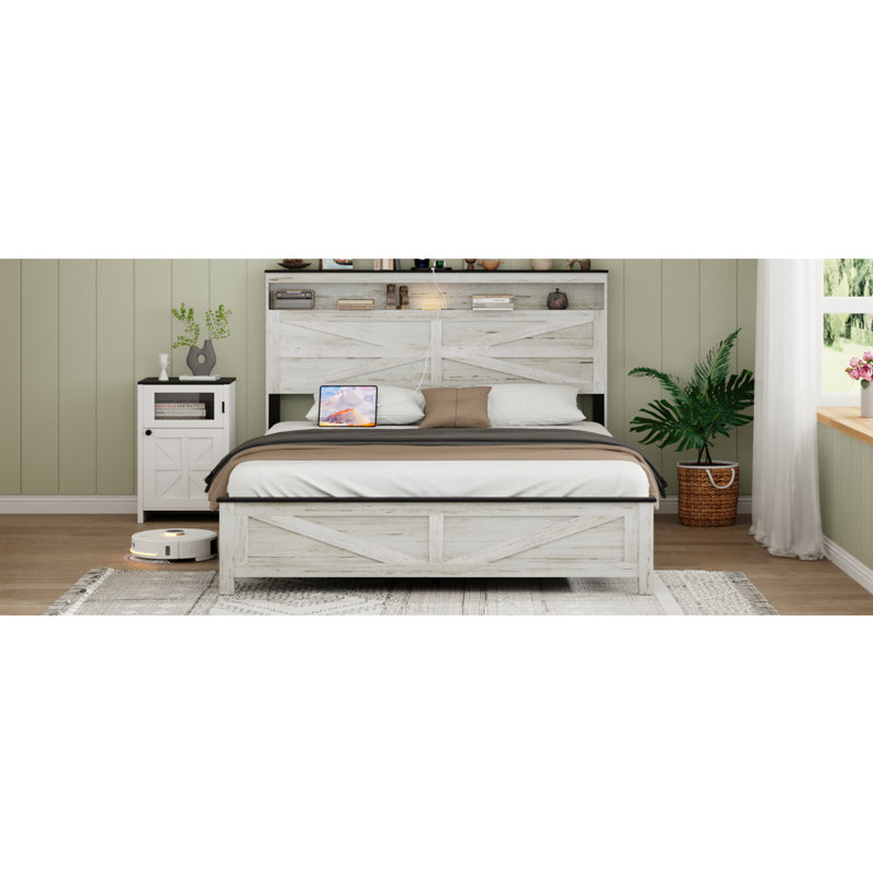 Modern Elegant Design Flat bed, Queen