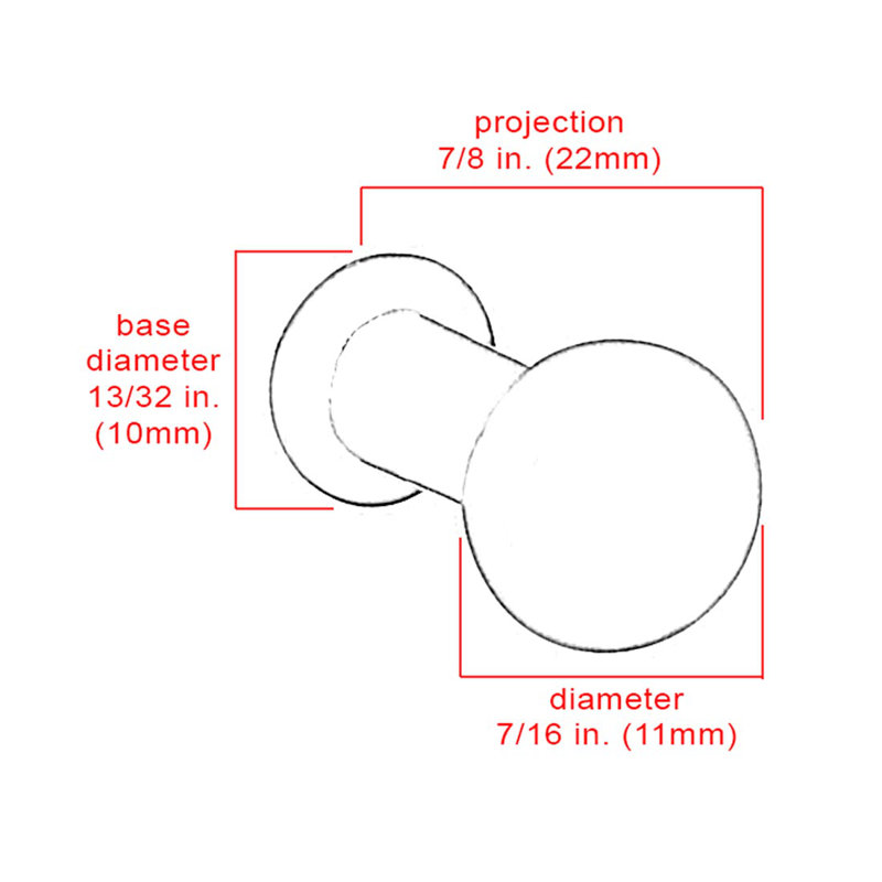 0.75 Diameter Round Knob, Matte Black