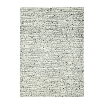Pinard Solid Colour Hand Woven Hand Loomed Gray Area Rug