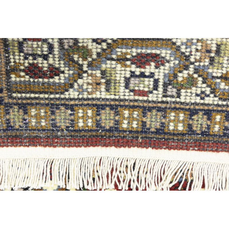 Tapis rectangulaire en laine New Age de conception unique 2 pi 1 po x 3 pi Vasser
