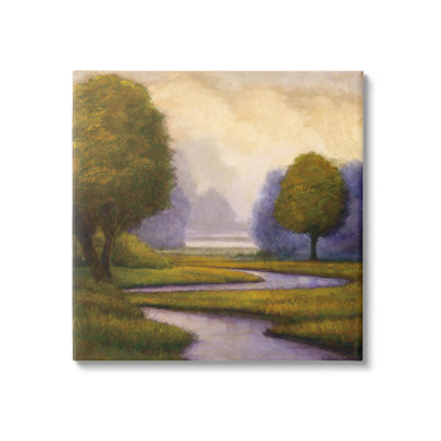 " Winding Stream Landscape River " by Gregory Williams Painting Print