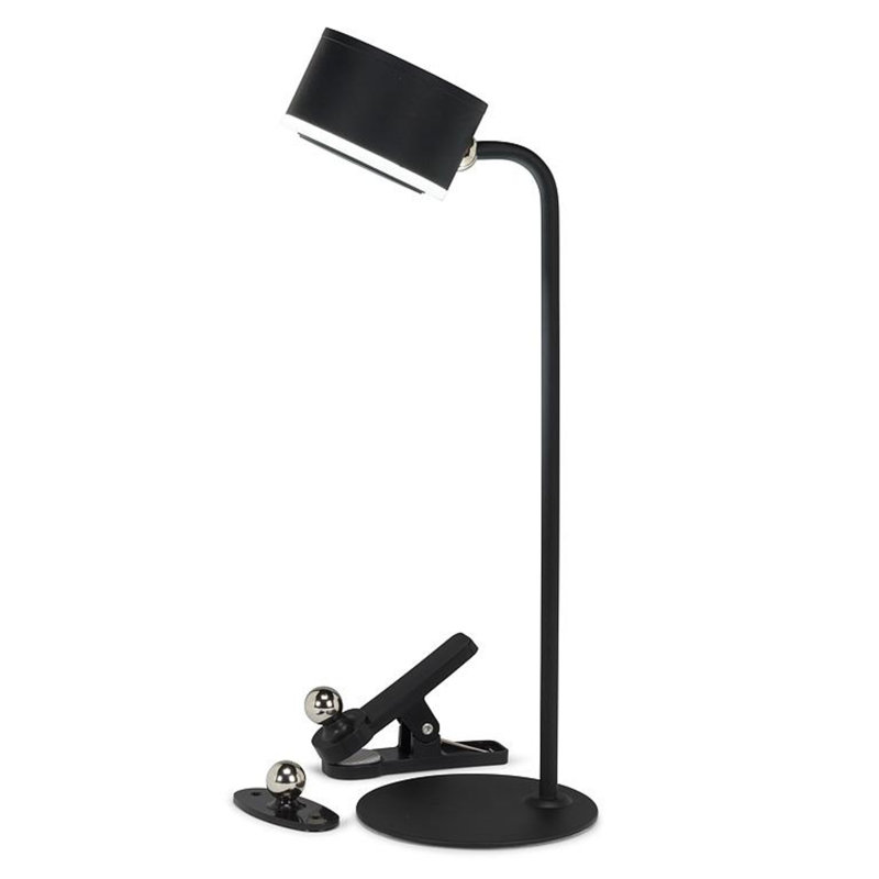 Lampe à abat-jour cylindrique à 4 lumières Abbott avec lumière magnétique et base magnétique Abbott, Blanc