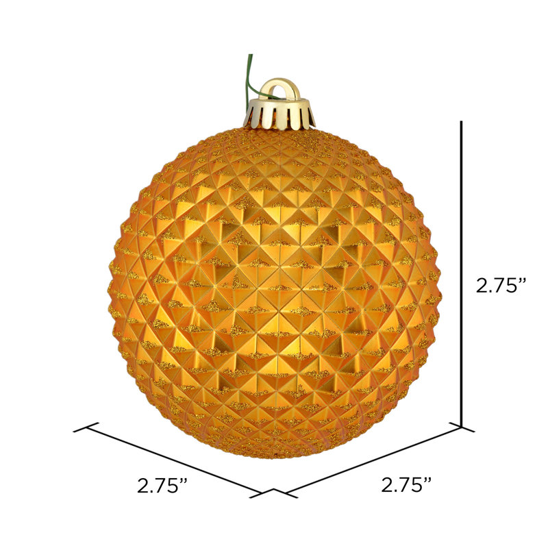Ornement boule Durian Glitter, Or antique