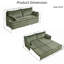 Lit double escamotable (68 po x 68 po), port USB + poches latérales, cadre en bois de pin et en fer, support de 600 lb, installation simple en boîte de 30 minutes-2080089765