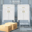 Meuble-lavabo double de 48 pouces avec lavabos en céramique, finition peinte, porte à fermeture en douceur et tablette réglable en forme de U pour une organisation de salle de bain moderne et efficace avec tiroir rabattable, poignées dorées A-1004515980