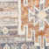 Jamieson Machine Woven Blue/Orange Area Rug