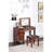 Cherry Color Vanity With Stool And Storage Options For A Classic Bedroom Look Formal - Color, Multiple Storage, Comfy Cushioned Seat, + Poplar Veneer, Rubber Wood-1417497314