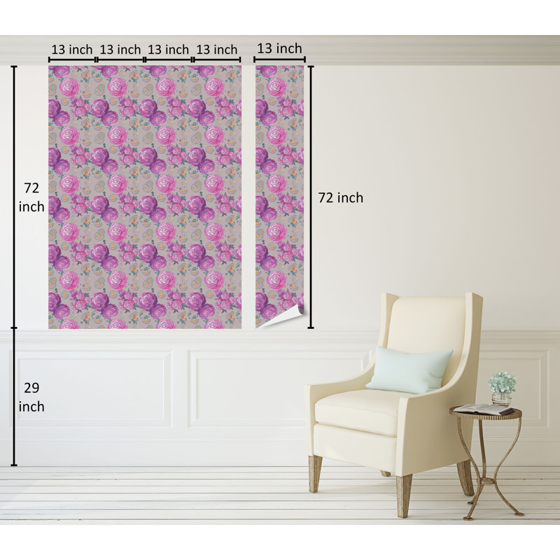 Zarrukh Roll, L 72 po x l 13 po, Lilas pâle, souci
