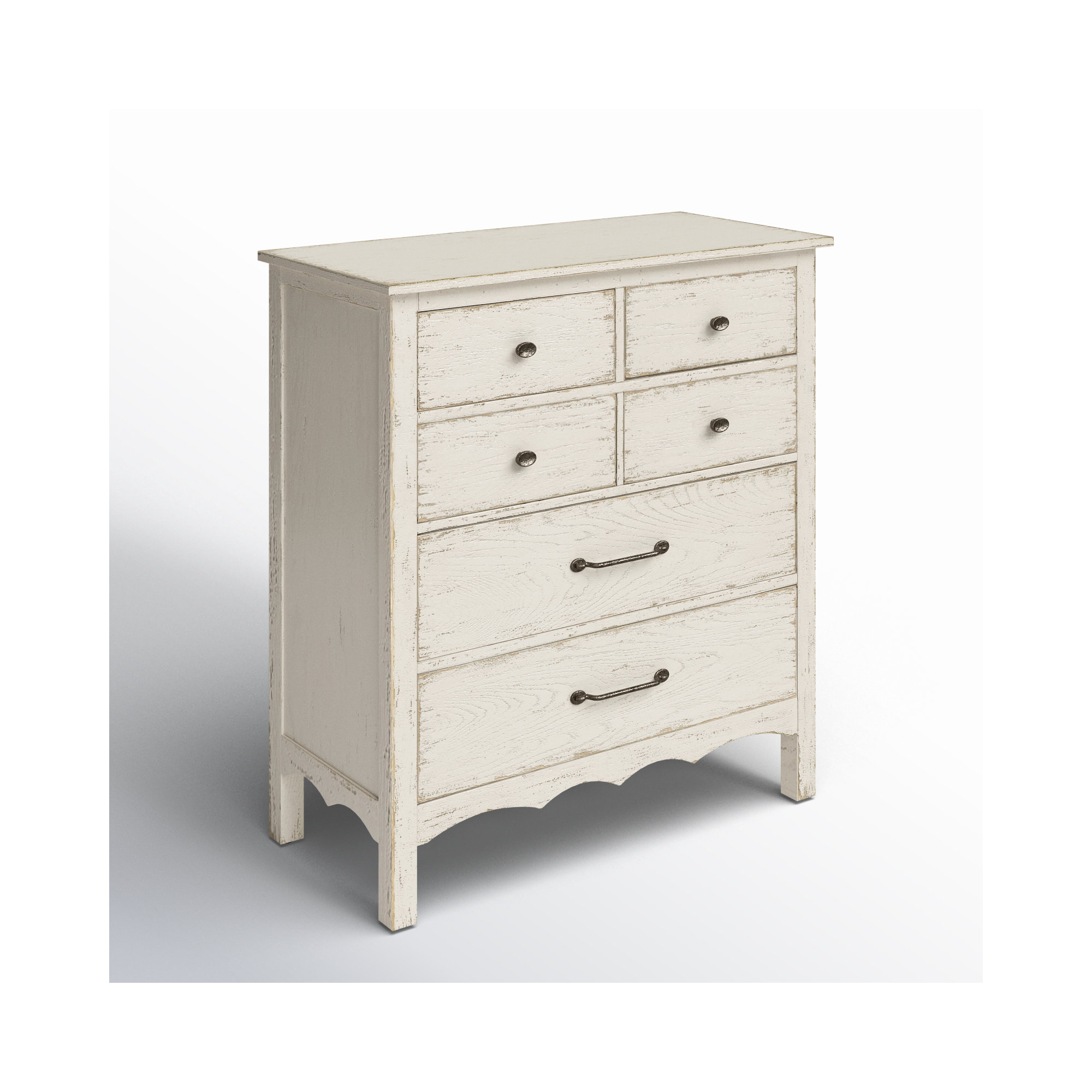 Americana 6 - Drawer Dresser, Cream/Beige