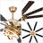 Terriek Modern 72" Gold Ceiling Fan with Tiered LED Light Kit, 8-Blade Reversible DC Ceiling Fan Light Fixture with Remote-868463024