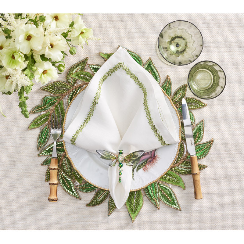Dragonfly Napkin Ring in Green in a Gift Box