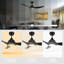 52 Inch 3 Blades DC Motor Smart Ceiling Fan with Remote and Light Kit.-2037621920