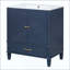 Ensemble de meuble-lavabo avec lavabo double, 2 armoires avec porte et 2 tiroirs (robinet non inclus)