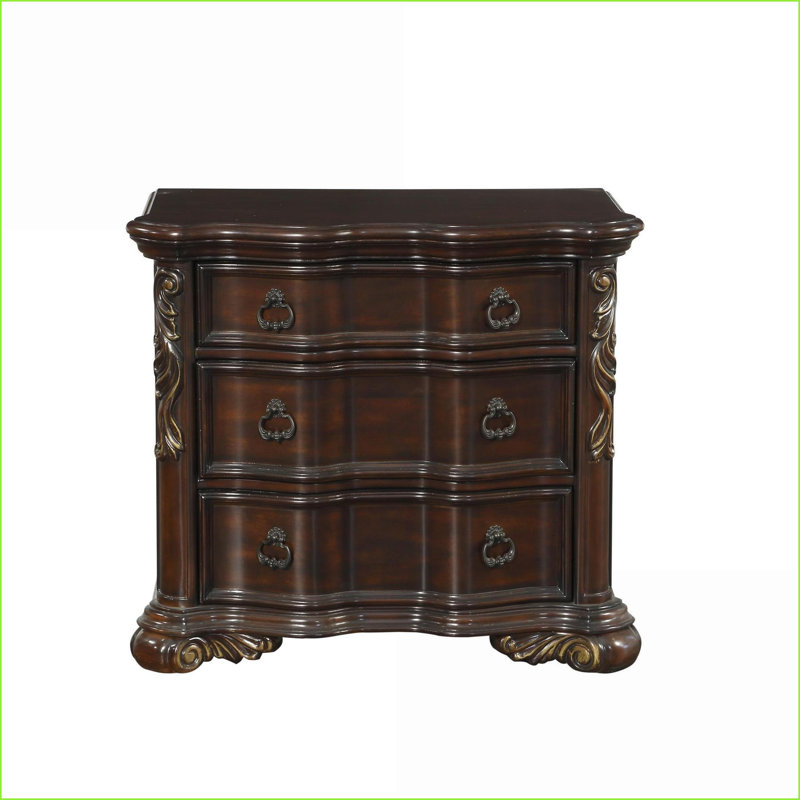 Table de chevet 3 tiroirs Traditional