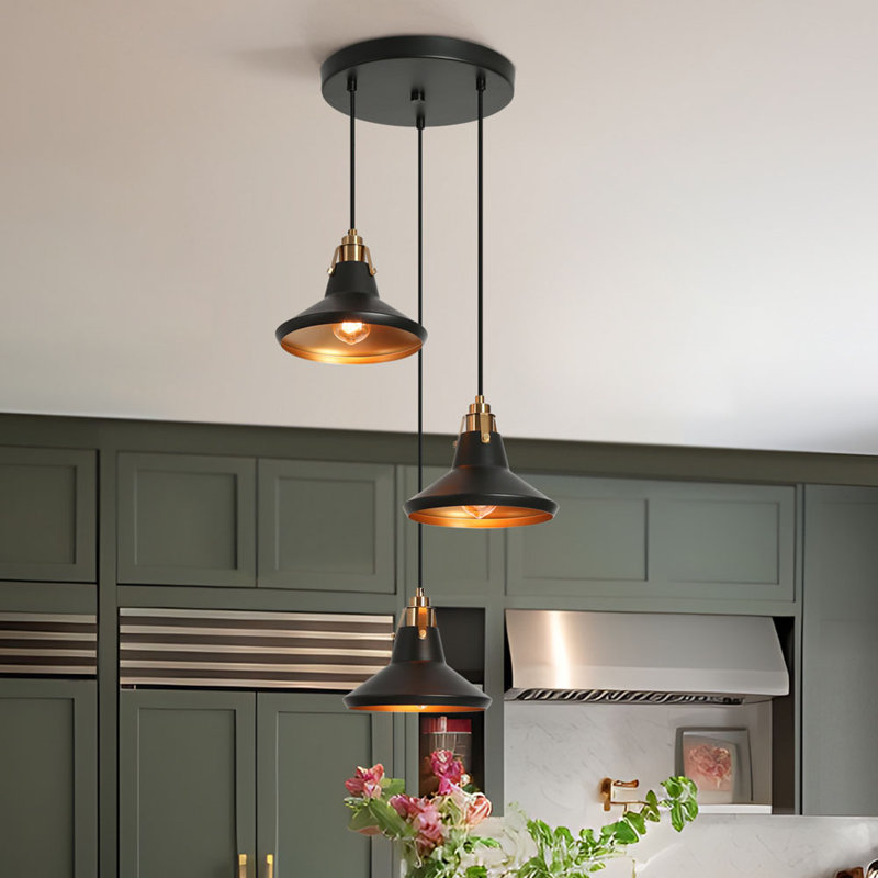 Luminaire suspendu grappe Germanton, 3 lumières