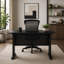 Bureau d'ordinateur, bureau de 47 pouces, bureau d'écriture pour bureau personnel, bureau, bureau simple moderne, cadre en métal noir