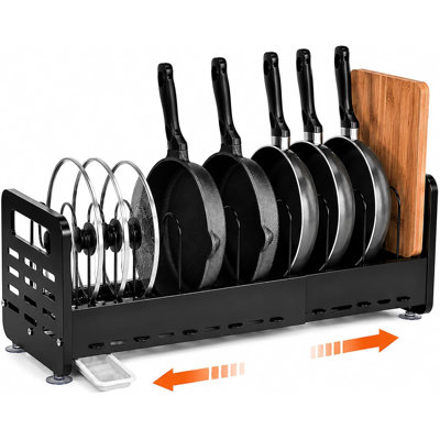 Pots and Pans Organiser Under Cabinet, Organisateur de couvercle de pot extensible