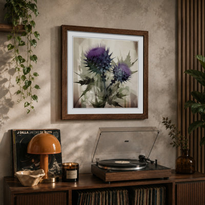 Thistle Constructivism - Framed Print