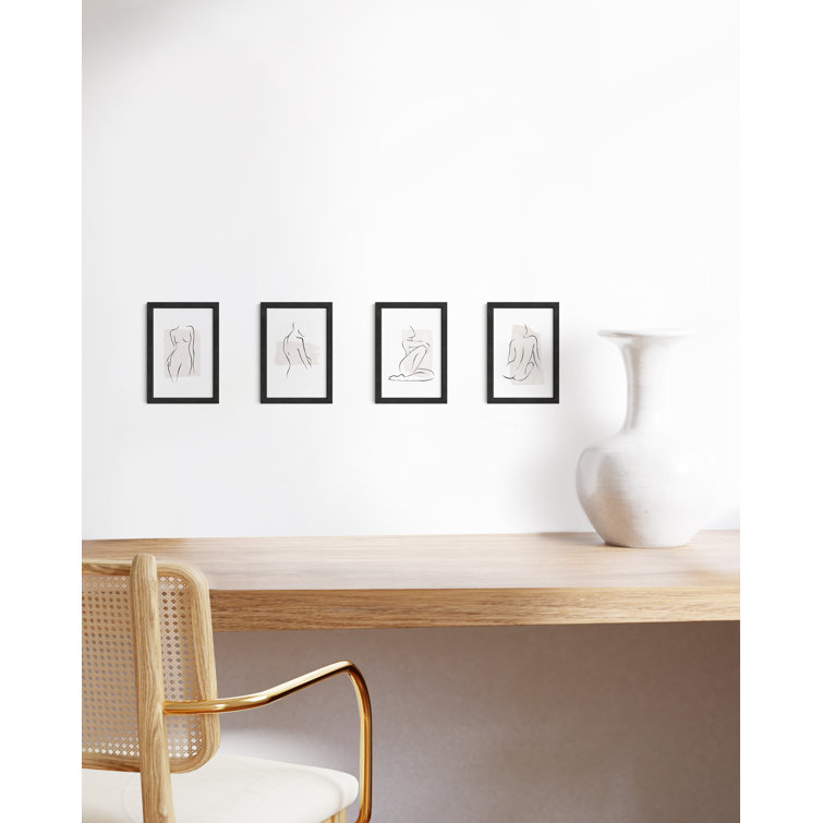 HAUS AND HUES 4 X 6 Picture Frame Wood Set of 1 4x6 Frame Black, 4 by 6  Picture Frame, Black Photo Frame 4x6, Wall Frame 4x6 