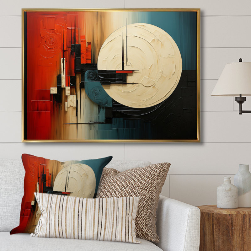 Asian Art Harmonious Balance I, reproduction d'art sur toile, H 16 po x l 32 po x P 1 po, Cadre flottant doré