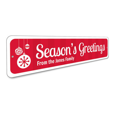 Season's Greetings Ornament Aluminum Sign