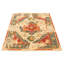 Tapis décoratif en laine noué à la main de conception unique 5 pi 5 po x 7 pi 10 po Ivoire/bleu/rouge