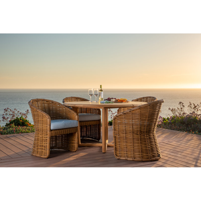 Natural Teak 56" Round Dining Table