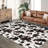 8x10 FT Washable Cow Print Area Rug – Non-Slip Highland Cow Design Rug for Living Room, Bedroom, Western Decor