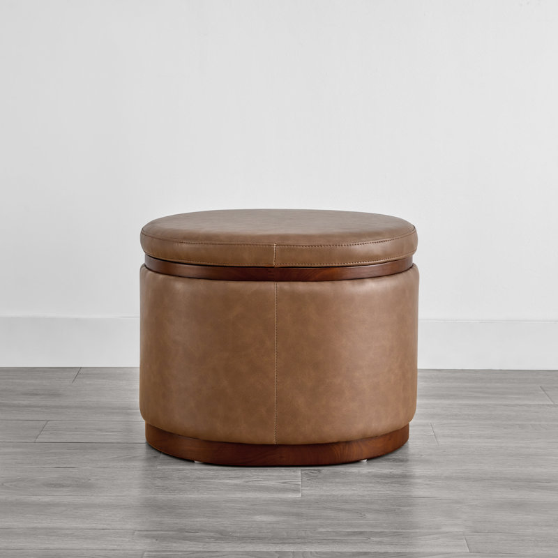 Figuaro Upholstered Storage Ottoman, Brown