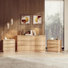 Dresser and Nightstand Sets, 3-Piece Bedroom Set, 6 Drawers Dresser & 3 Drawer Nightstands Set of 2, for Bedroom, Living Room