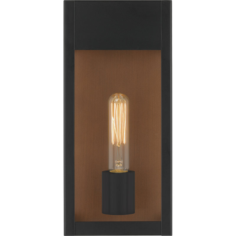 Plafonnier encastré extérieur noir mat Makassar, H 13 po x l 6 po x P 5,5 po