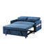 Lit escamotable avec grand rangement et coussins - 55,1 po - bleu pour le salon, la chambre à coucher, la chambre d'appoint, les ports réglables, les poches et 2 appartements, bureau-919849235