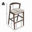 Ensemble de 2 tabourets d'intérieur en bois d'hévéa avec revêtement doux-129903723