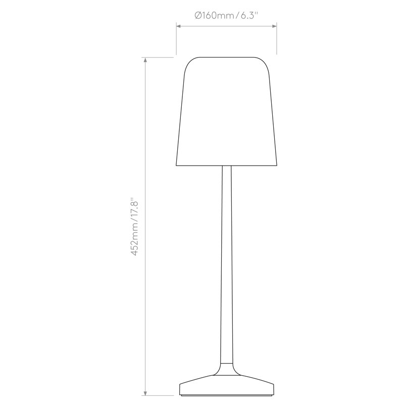 Ella Table Lamp, Light Bronze